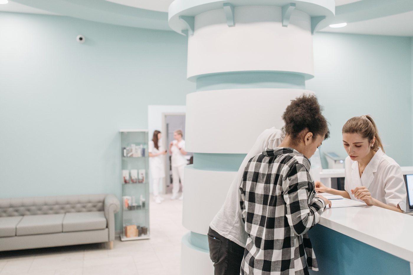 Healthcare reception and support conversation
